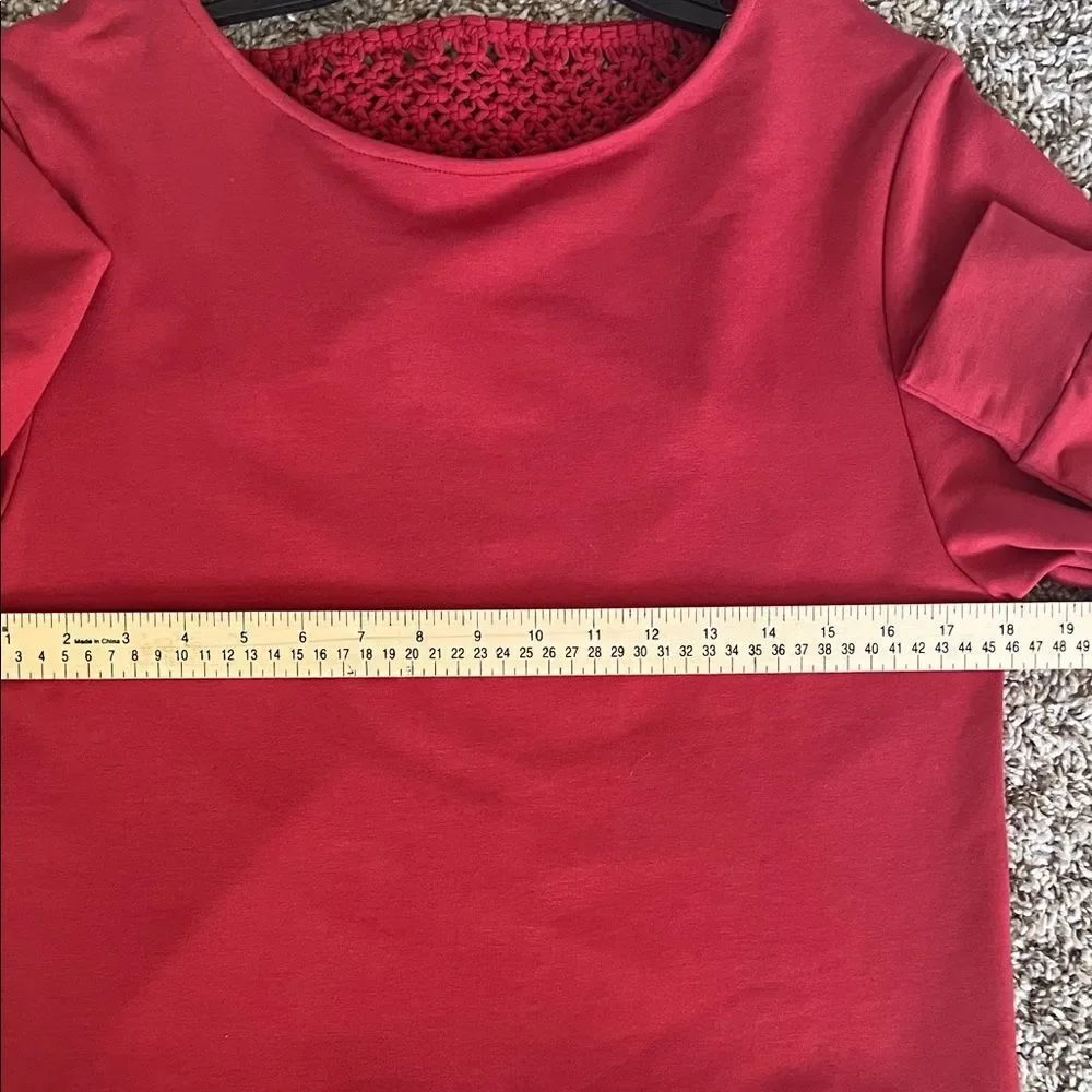 Carbon38 Legion Pullover Sweatshirt Macrame Crochet Back in Size XS